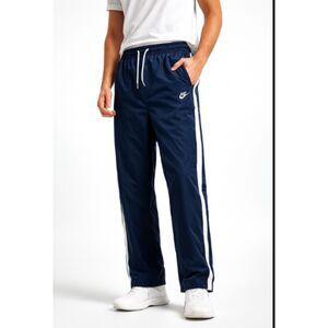Nike Navy Windbreaker Track Pants Men’s M | Y2K Retro 90s Athletic Swoosh